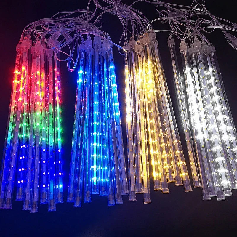 MeteorGlow LED Falling Star Outdoor Lights – 8 Weatherproof Tubes for Gardens, Patios, and Celebrations 4