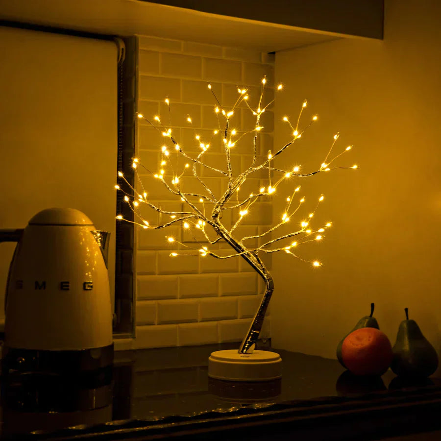 Bedside Lamp Tree Branch Fairy Lights