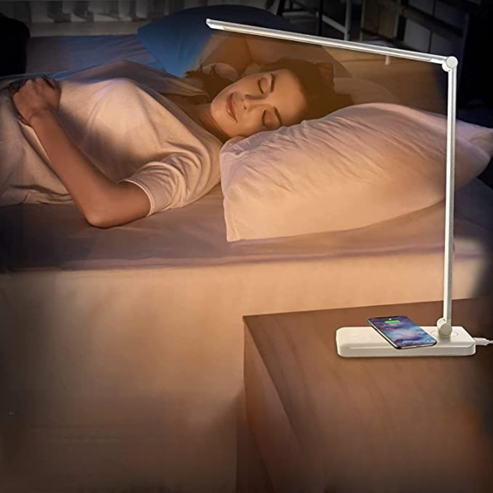 Desk Lamp with Adjustable LED and USB Charging