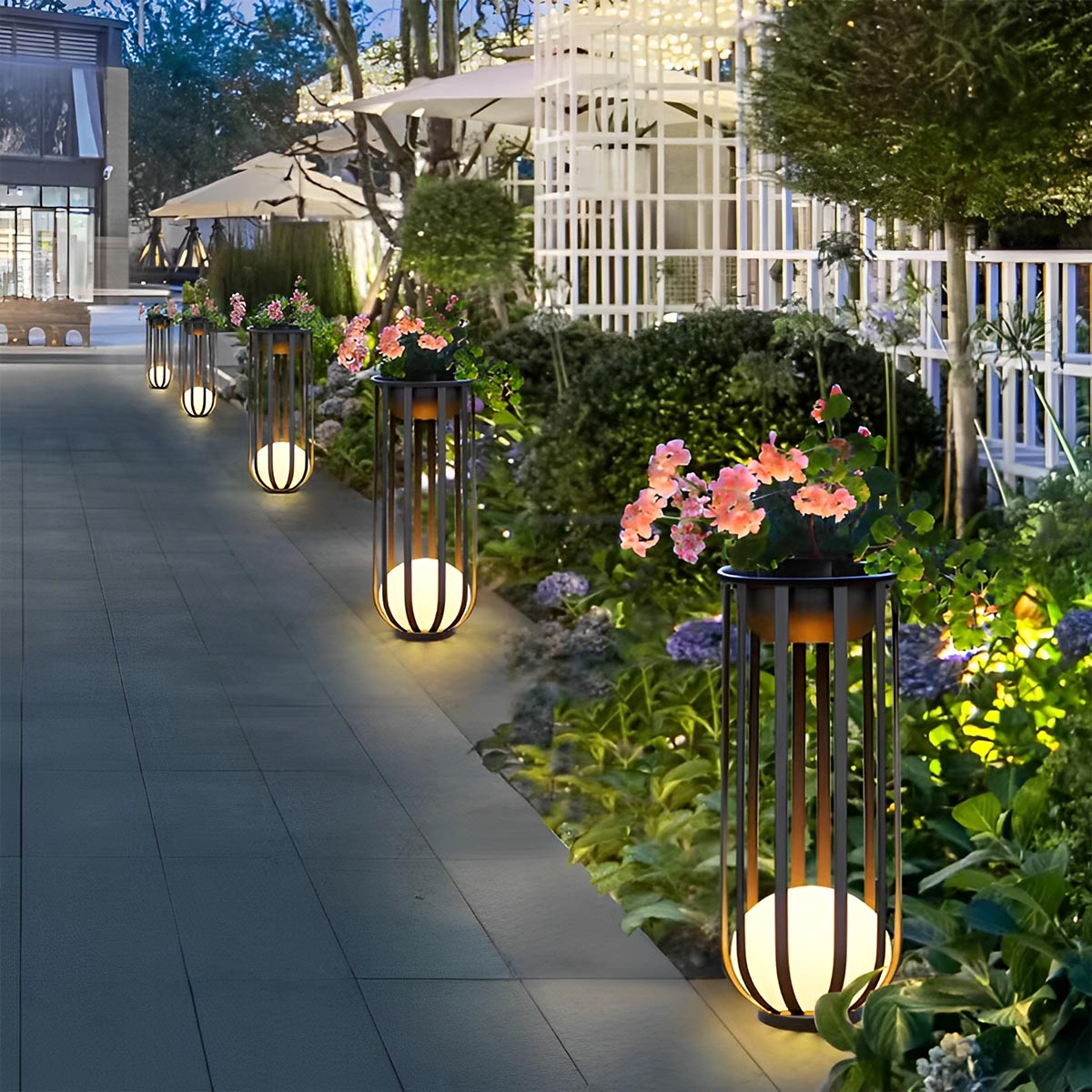 Waterproof Hollow Flower Stand Landscape Outdoor Lawn Light
