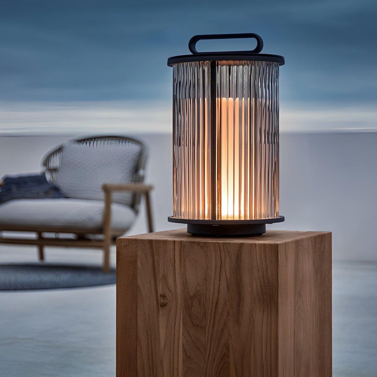 Striped Cylindrical Waterproof Portable Lanterns