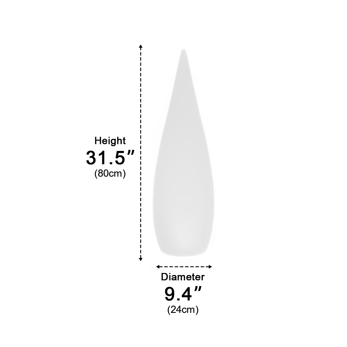 Water Drop LED Waterproof Rechargeable Solar Modern Standing Lawn Lights