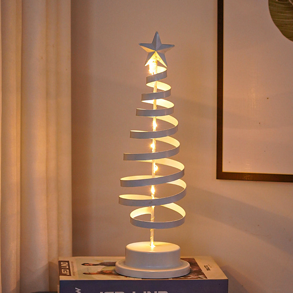 Table Lamp with LED Lights and Metal Tree