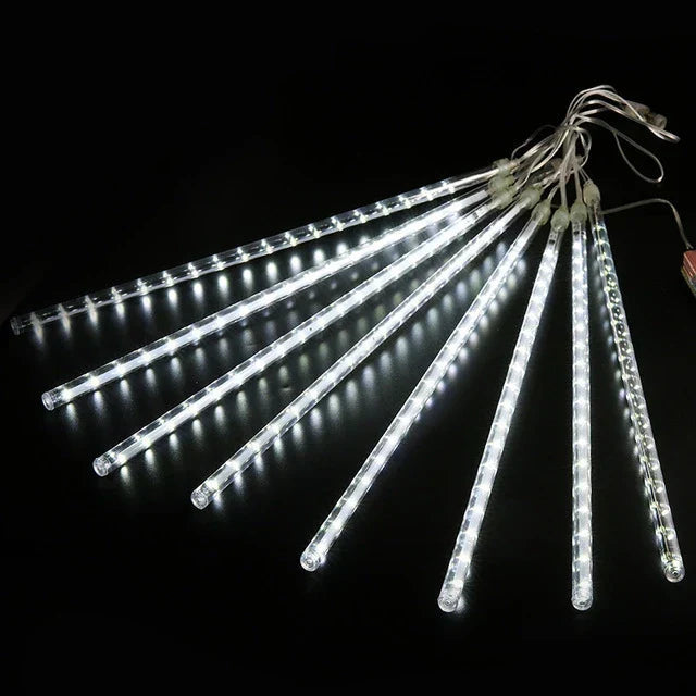 MeteorGlow LED Falling Star Outdoor Lights – 8 Weatherproof Tubes for Gardens, Patios, and Celebrations 0