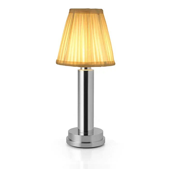 Table Lamp with Gold Base and Fabric Shade
