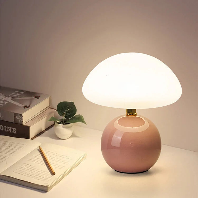 Bedside Lamp Ceramic Dome Table Light