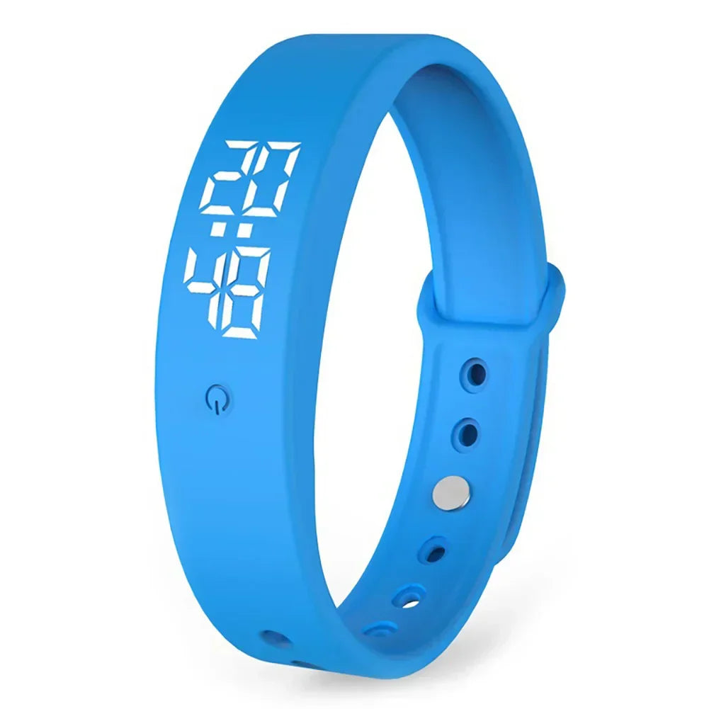 Waterproof Fitness Smartwatch with Vibration Alerts – Digital Display and Silicone Strap for Daily Tracking 0