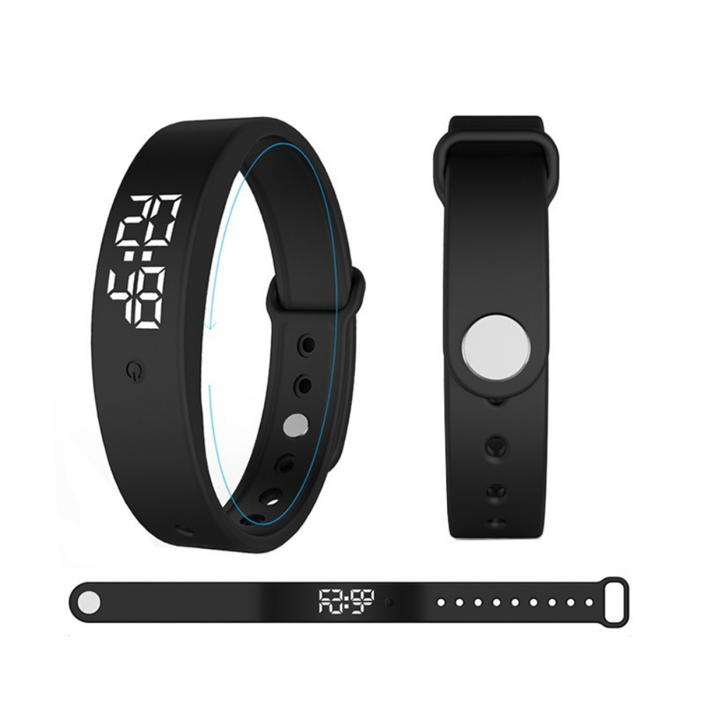 Waterproof Fitness Tracker Smartwatch with Temperature Monitoring and Vibration Alerts - Adjustable Silicone Strap 3