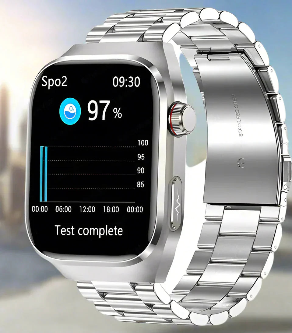 Waterproof Smartwatch with ECG Health Tracker and AMOLED Display – Real-Time Heart Rate and Multi-Health Monitoring 1