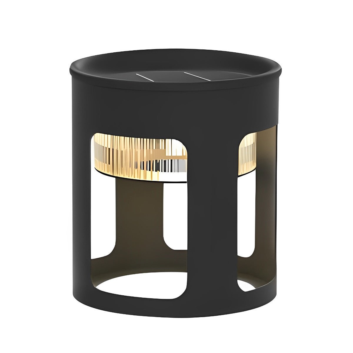 Cylinder Waterproof LED Black Modern SolarLight