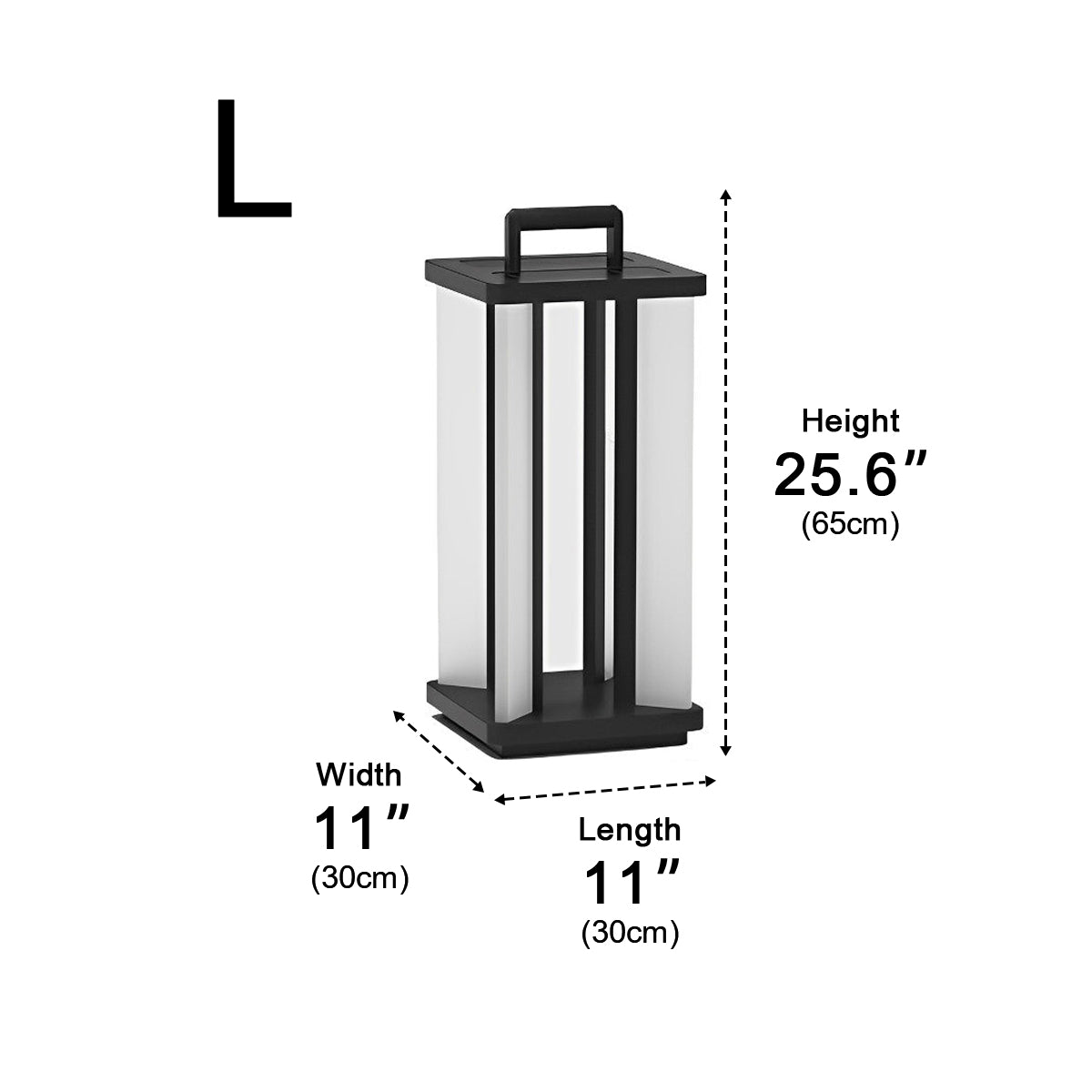 Portable Lantern Waterproof LED Black Modern Lawn Lights